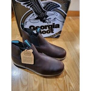 Georgia Men's Giant Romeo Waterproof Steel Toe Work Boots GR530 Brown Size 14 M